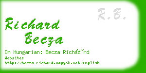 richard becza business card